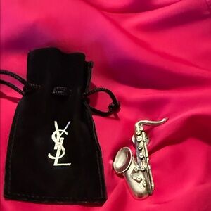 YSL Saxophone Brooch Pin